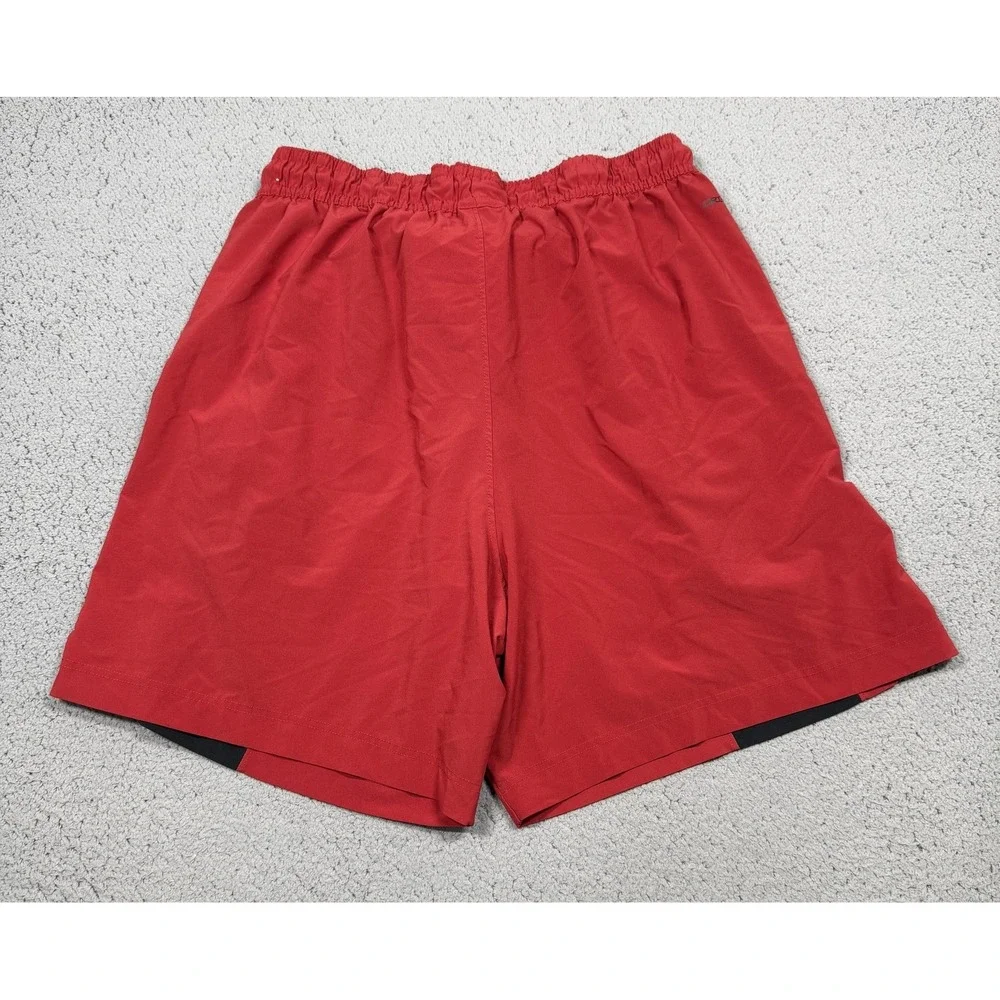 Jordan Shorts‎ Mens XL Red Black Colorblock Basketball 7 Inseam Jumpman Athletic
